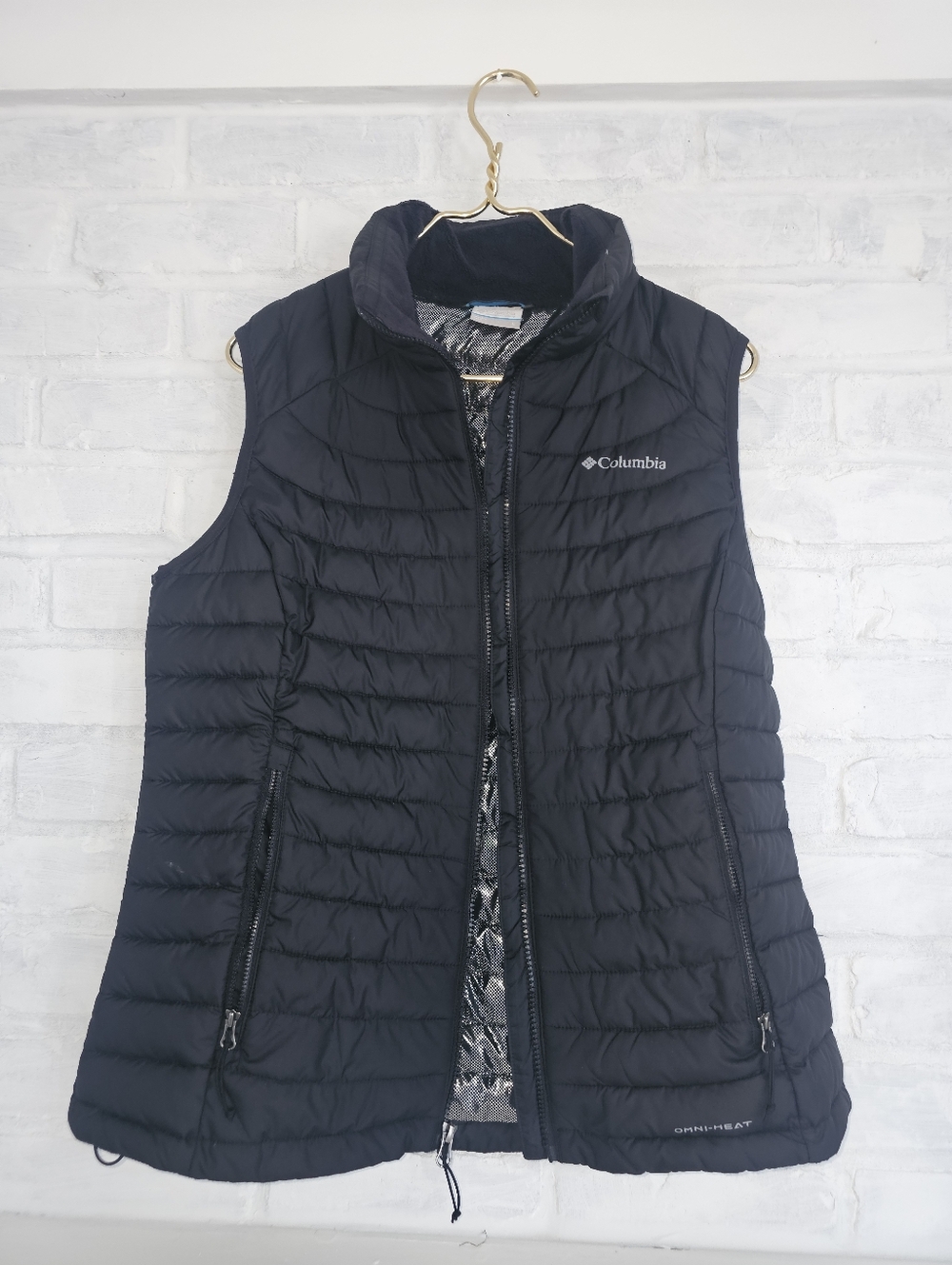 Columbia Black Quilted Lightweight Insulated Vest Size Large